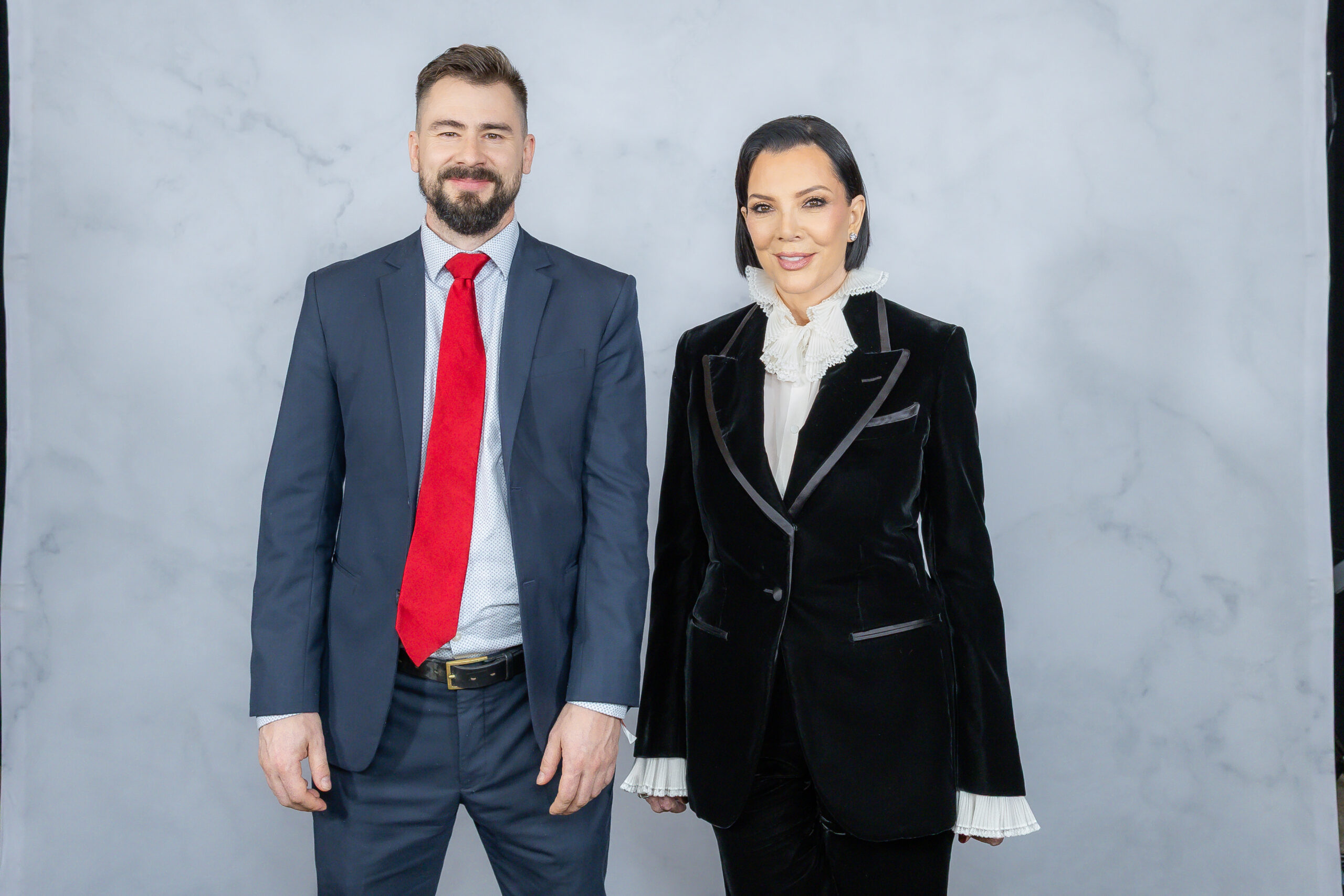 Joel Racine and Kris Jenner